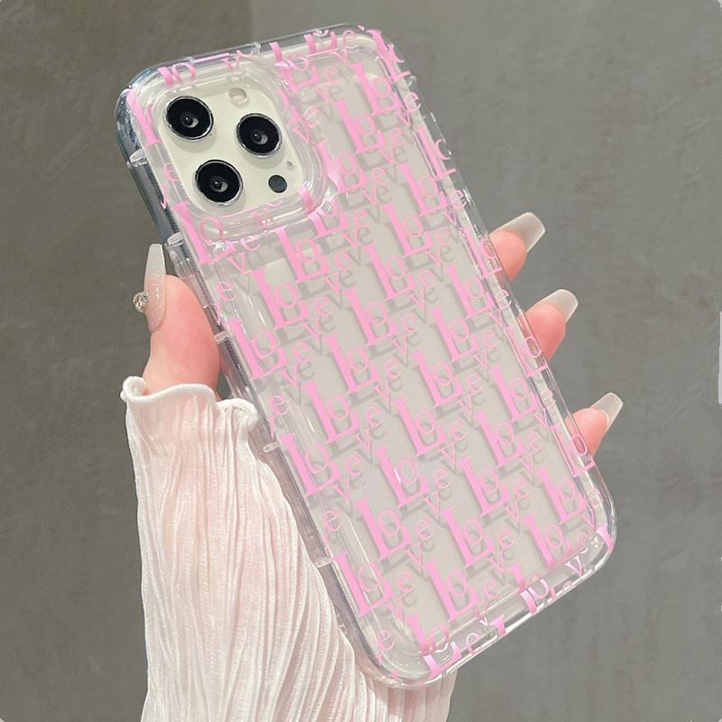 

Letter Printed Airbag Anti-Fall Phone Case For iPhone 15 14 7 8 Plus SE XS X XR 14 13 Pro Max 13 12 Pro Max Mini Soft TPU Cover For iPhone 15Pro Max