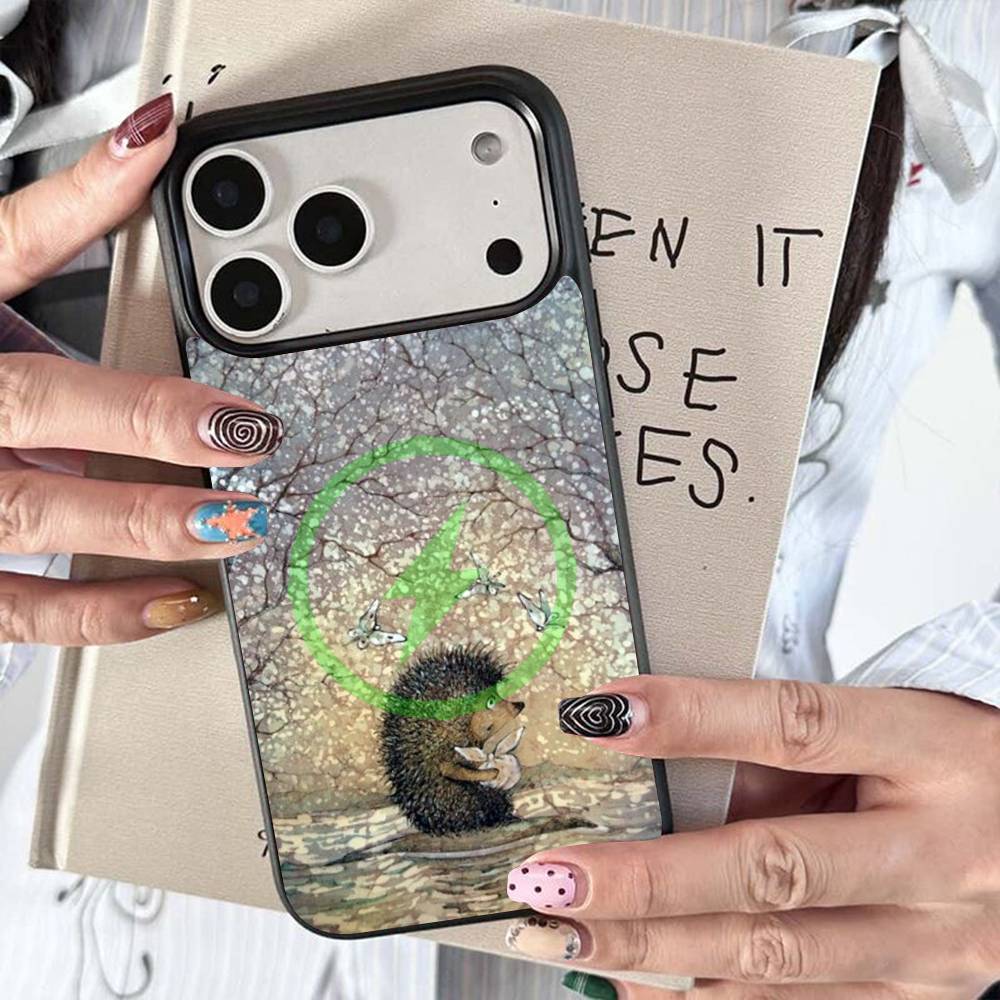 

Bright Hedgehog In The Fog For Magsafe Wireless Charge Case For iPhone 17 16 15 14 13 12 11 15 Pro Max Magnetic Cover iPhone 13 pro