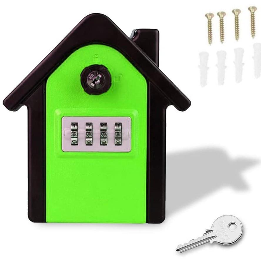Wall Mounted Key Box with Digital Code and Emergency Key Black