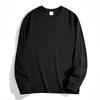 Heavyweight 300g Pure Cotton Long Sleeve White Basic T-shirt, Unisex Solid Color Base Layer