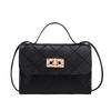 Korean-Style Embossed PU Compact Crossbody Bag for Women