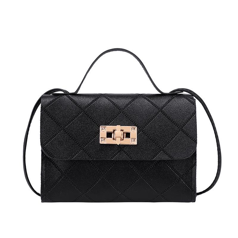 Korean-Style Embossed PU Compact Crossbody Bag for Women