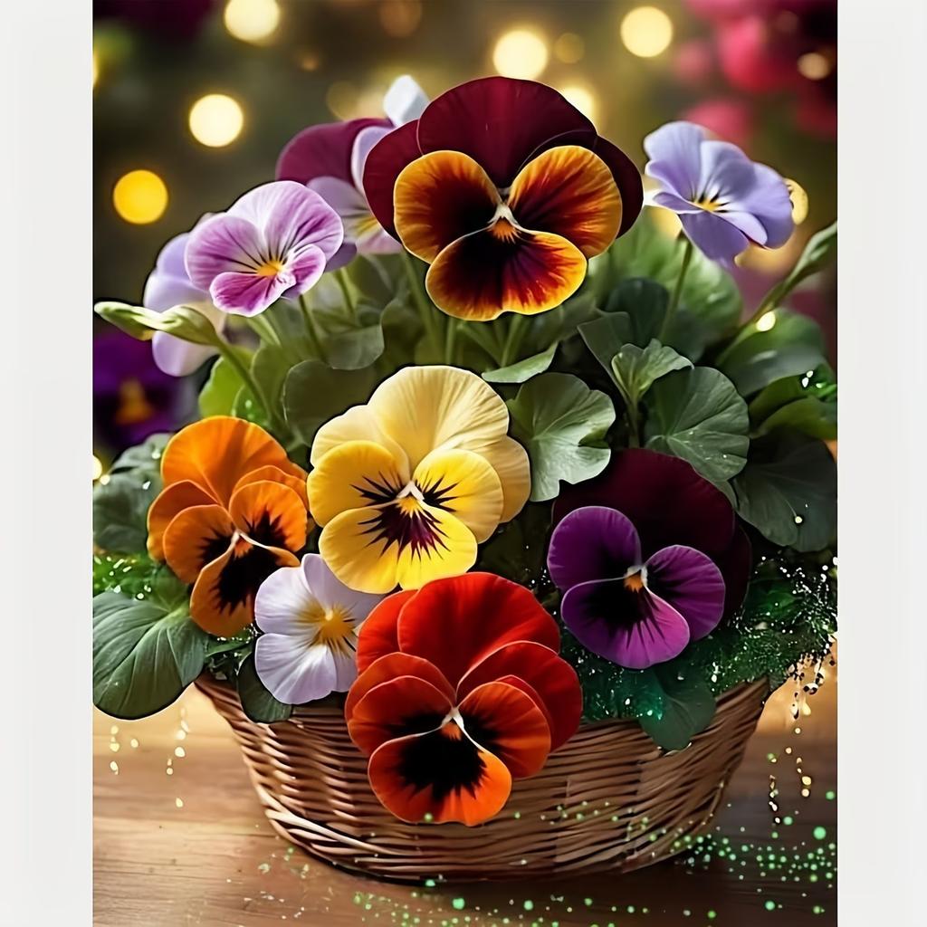 5D Diamond Painting, Flower Animal Sticker Diamond Cross Stitch Decorative Painting