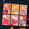6 Pcs Thickened Lucky Red Pocket Cute New Year Red Packet 2025 Red Envelope Bag  Weeding