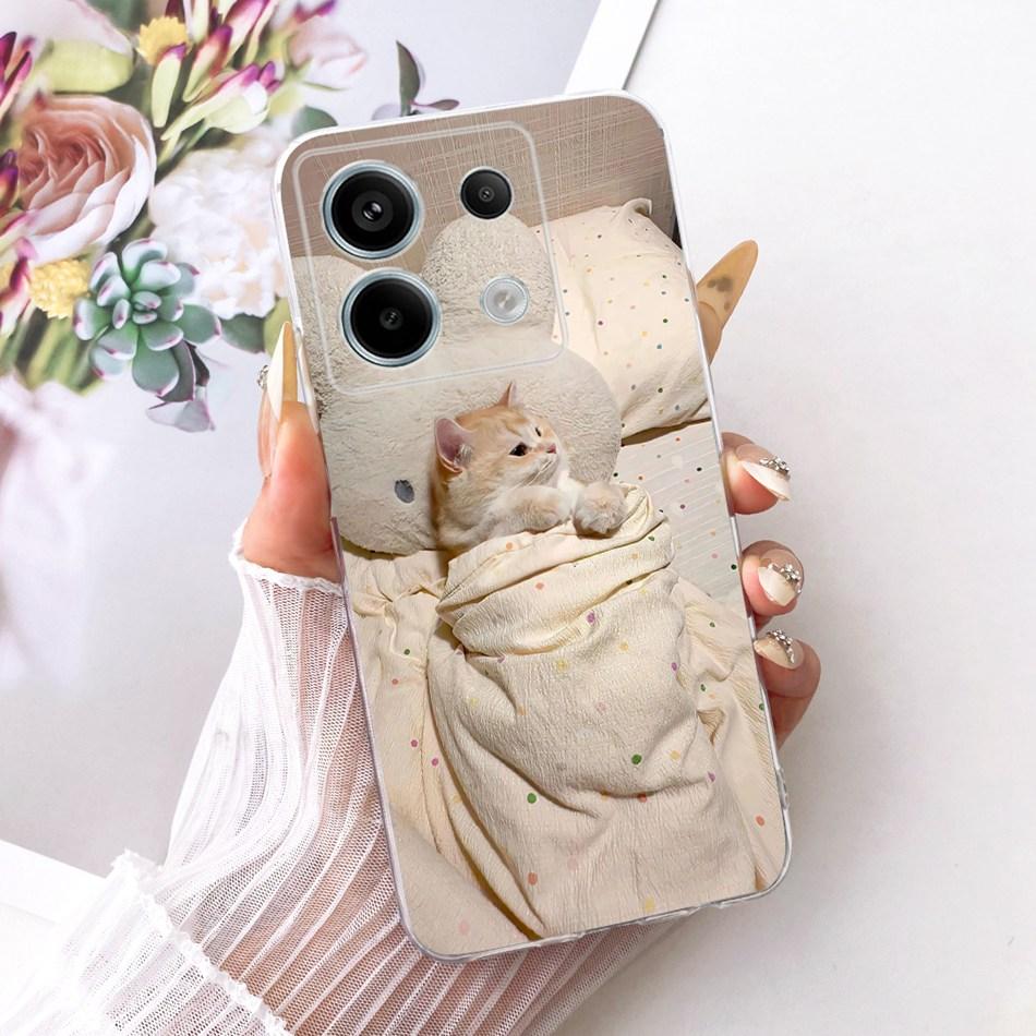 For Xiaomi Poco X6 Pro PocoX6 Cute Flower Butterfly Cat Painted Case For POCO X 6 X6Pro Soft Silicone TPU Phone Cases