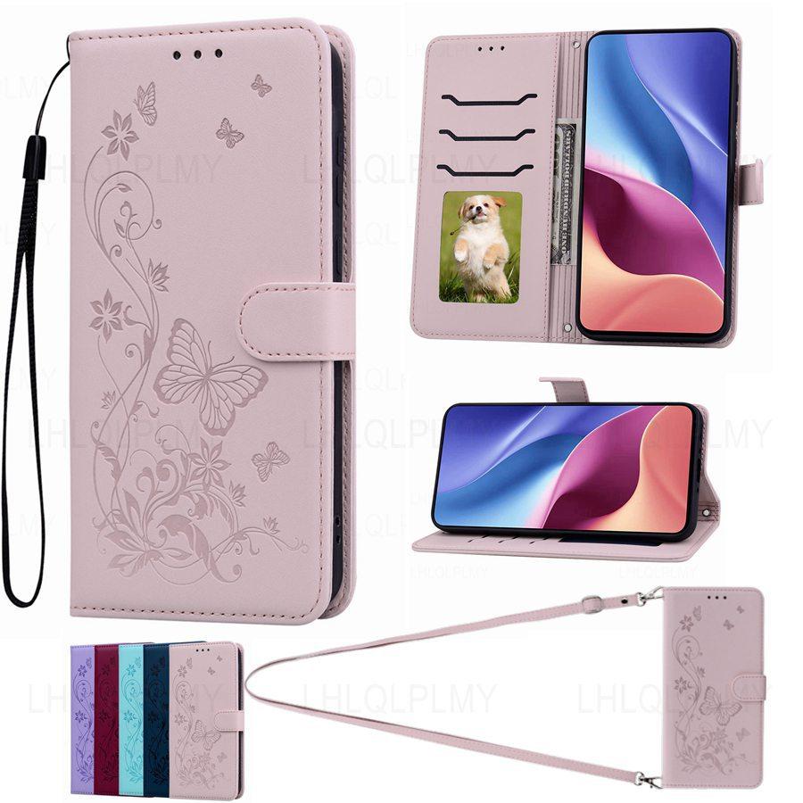 Butterfly Leather Flip Phone Case For OPPO A53 A53S A74 A5 A5X A6X A6 Pro 5G Reno 15 15F Realme GT 8 C85 15T 16 Vivo Y21d V60 Lite Wallet Book Cover