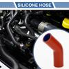 X AUTOHAUX 1 Set 40mm/1.57" ID 90mm/3.54" Length 45 Degree Red Blue Car Silicone Hose Clamp Hose Universal