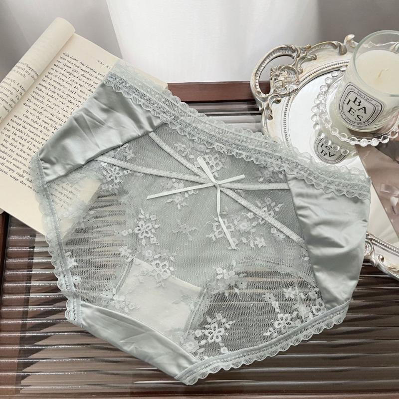 Pure Desire Sexy Lace Underwear Women's Summer Thin Women's Triangle Shorts Mid Waist Panties