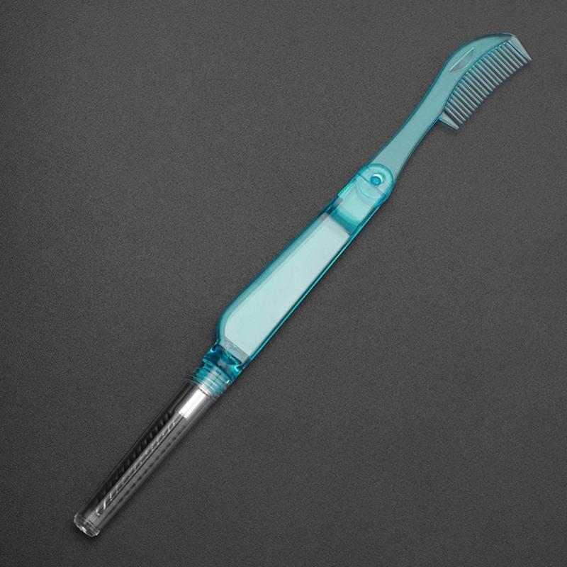 Portable Eyebrow Eyelash Shaper Eyelash Comb Double Head Eyebrow Brush Makeup Grooming Tool Foldable Mascara Brush