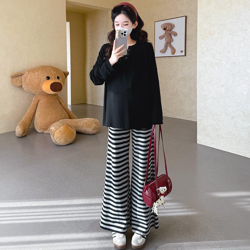 2026 Spring Korean Style Loose Maternity T-shirt M