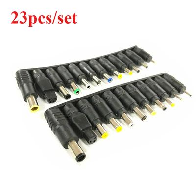1 zestaw/23 szt. Końcówki adaptera zasilania DC Zestawy złączy 5.5MM*2.1MM do interfejsu ładowarki do laptopa Wtyczki zasilające Gniazda Zestawy