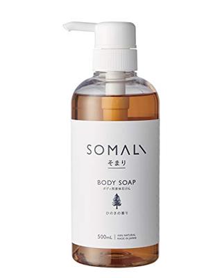 SOMALI Body Soap, Hinoki (Japanese Cypress) Scent, 500ml