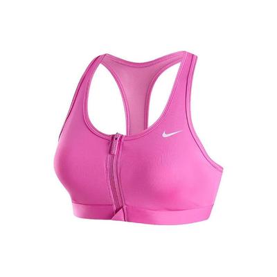 Solid Color Comfortable Zip Sports Bra Women Underwear Pink FN2732-675
