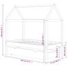 Kids Bed with Drawer Solid Pine Wood 70 X 140 Cm