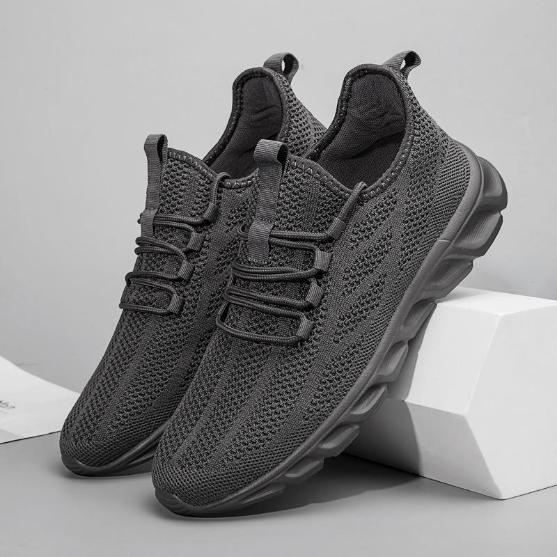 Damyuan Breathable Mesh Men Shoes Black Walking Flats Plus Size Women Tennis Sneakers Unisex Jogging Walking Athletic Shoes