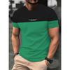 Summer Round Neck 3D Line Logo Print Top Fashionable Casual Short Sleeved Men's T-shirts