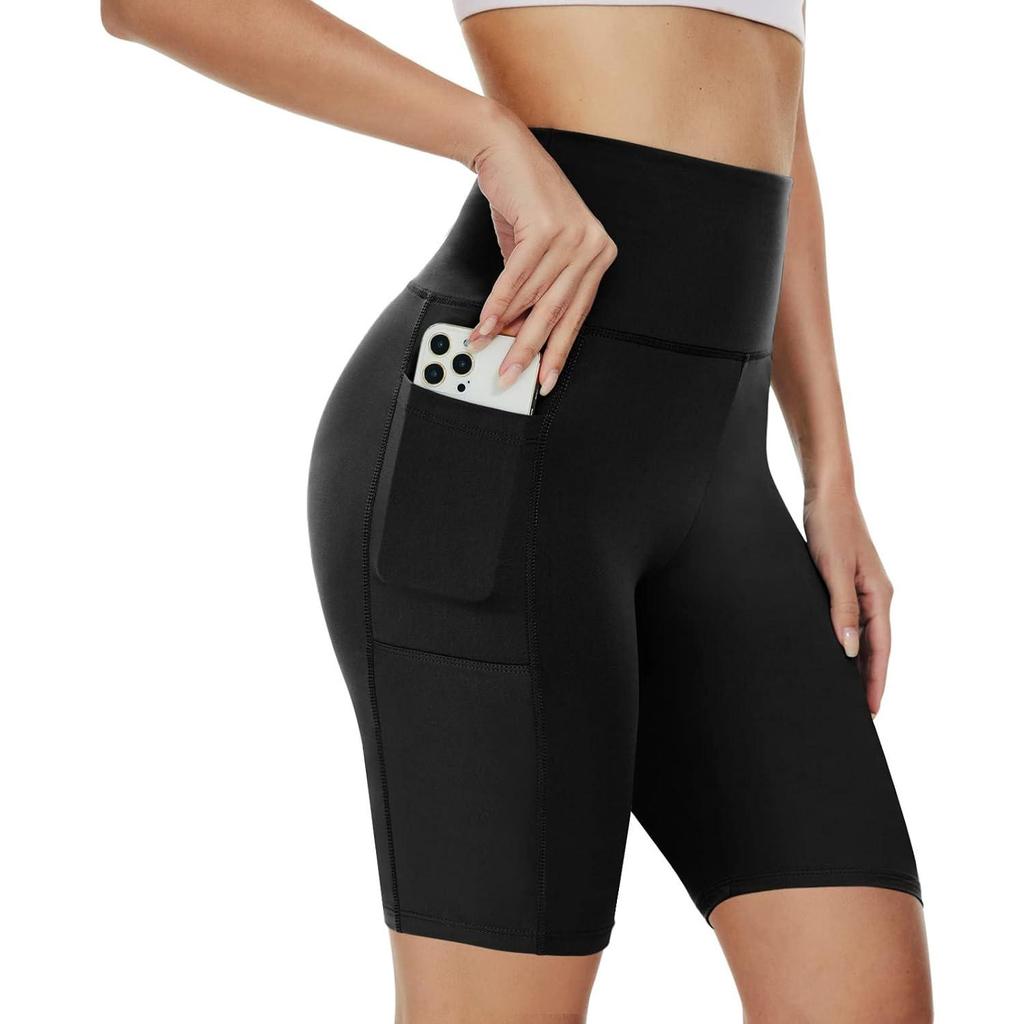 Frühling/Sommer Damen High-Waist Leggings mit Taschen: Schlankmachende, Po-Hebende Yoga-Sporthosen, Auf Lager.