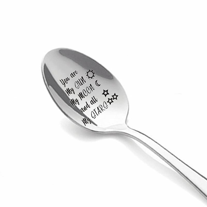 Christmas Wedding Anniversary Valentine's Day Gift Stainless Steel Long Handle Spoon Spoon
