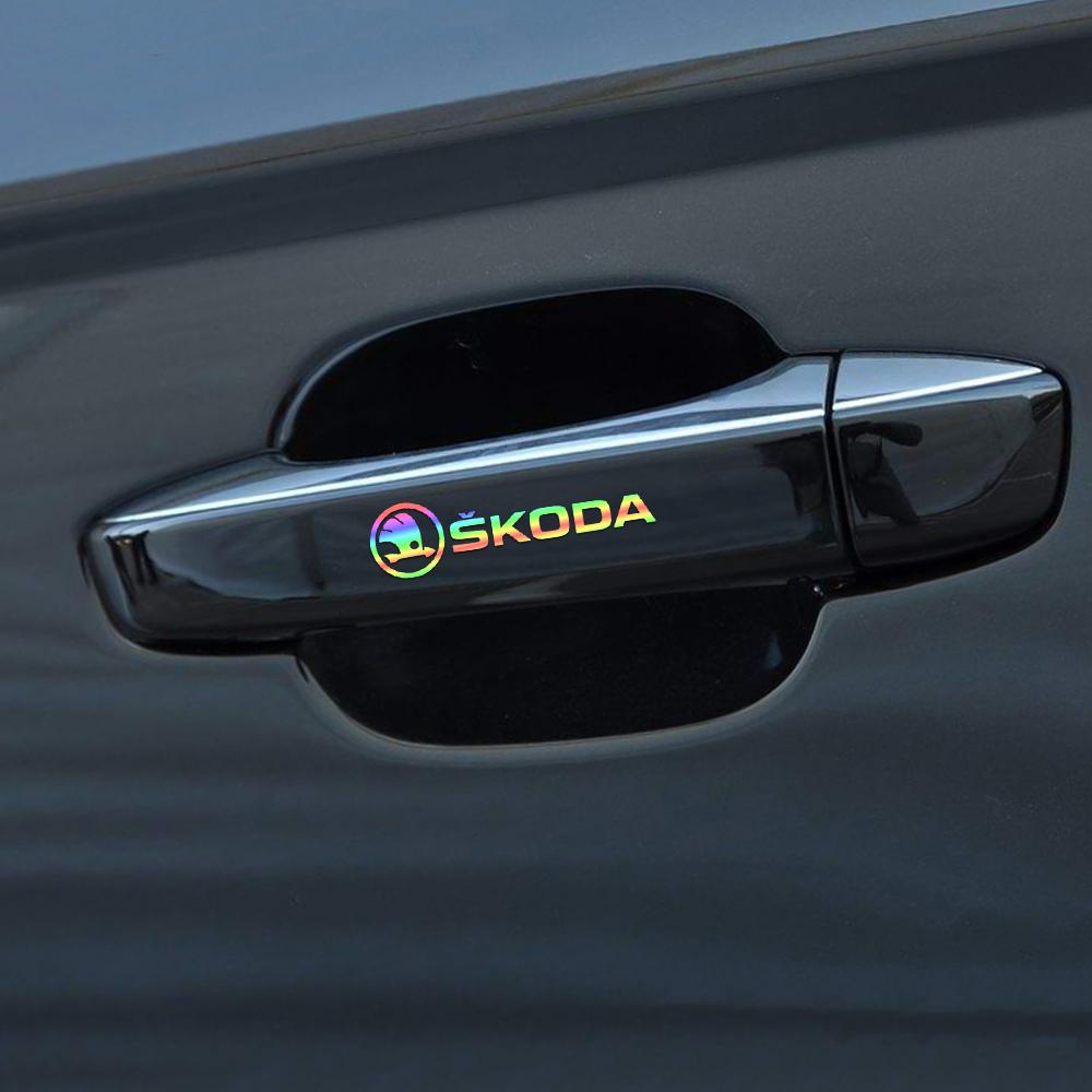 RYYX4 4KS Auto Znak Vnější Samolepka Dekorace Pro Skoda Octavia Rapid Fabia Superb Kodiaq Scala Karoq Kamiq VRS Yeti S VII