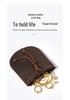 Genuine Leather Drawstring Coin Purse - Cowhide Storage Bag & New Year's Lucky Wallet.