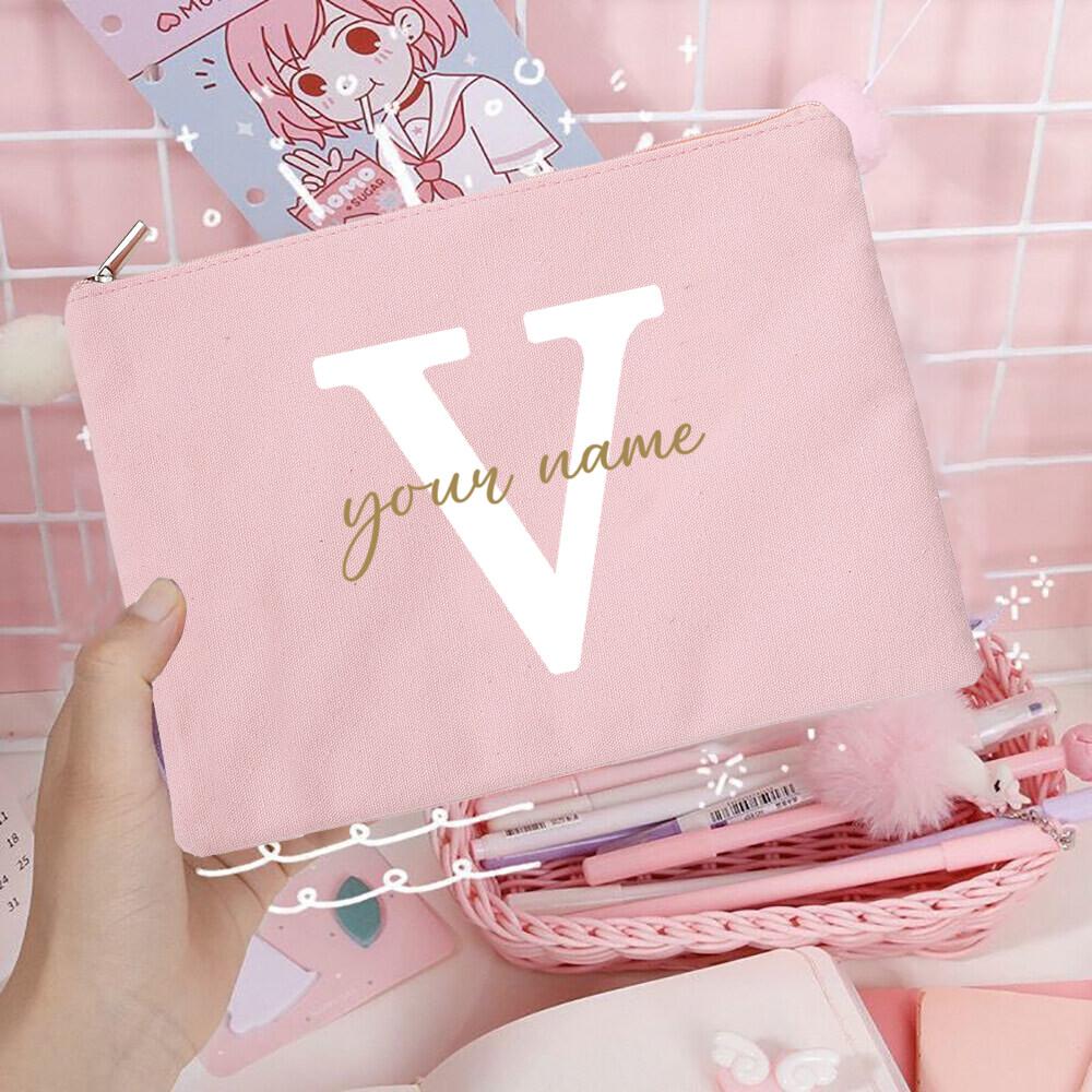 Personalized Custom Name Bridesmaid Cosmetic Bags Girls Neceser Makeup Bag Travel Toiletry Pouch Wedding Birthday Gifts for Her