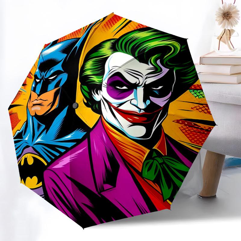 

1pc Batman, Joker Automatic Open/Close Umbrella, Christmas Gift for Men Women, Daily Travel Outdoor Use yy251101219
