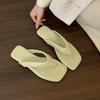 Fashion SUOJIALUN 2025 Summer New Candy Color Women Slipper Fashion Soft Flat Heel Outdoor Casual Slides Open Toe Outdoor Beach Sandal