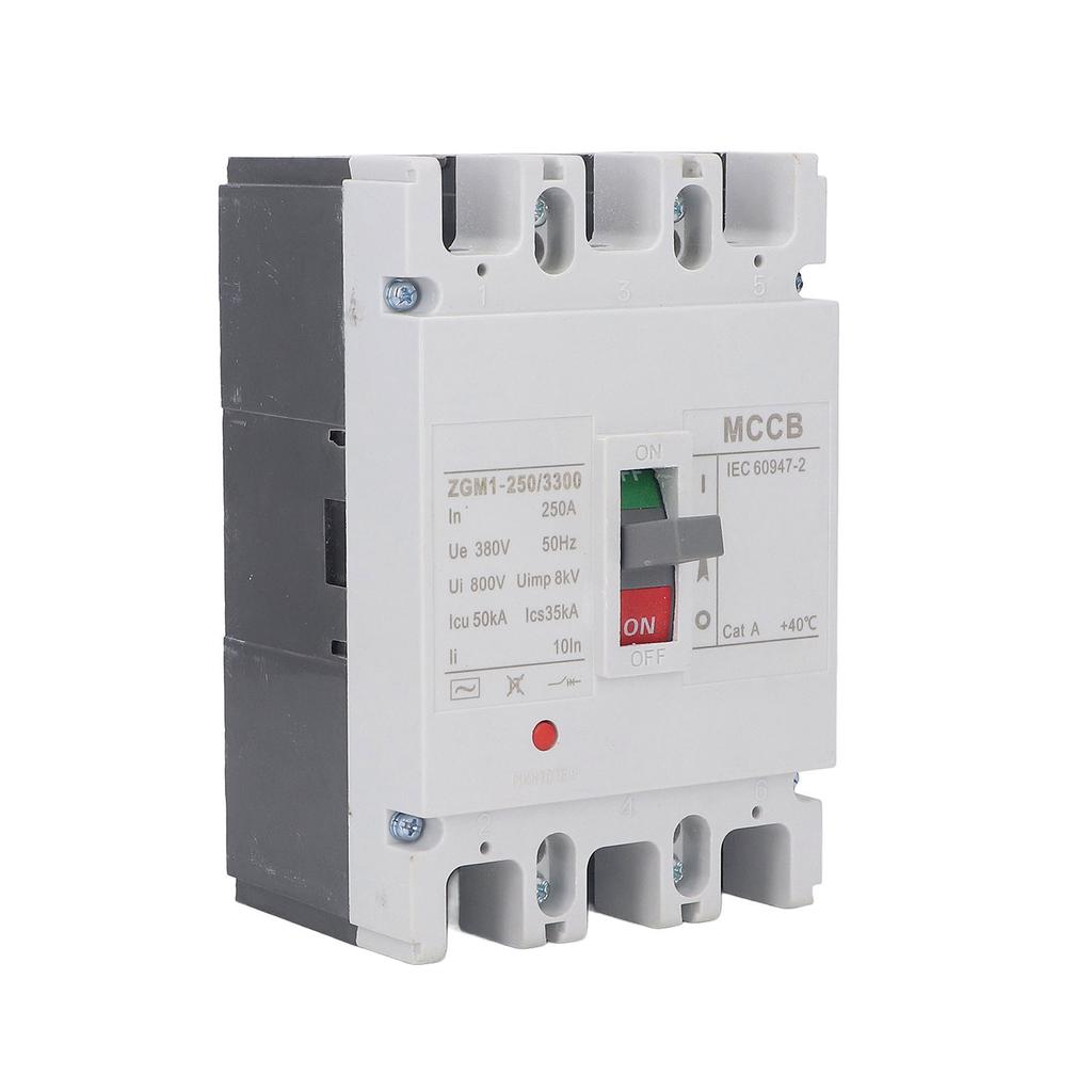 3-poliger Leistungsschalter Überlast Unterspannungsschutz Trennschalter mit Befestigungsteilen 250A 380VAC