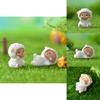 Cute Resin Sheep Ornament Ideal For Garden Miniature Scenes