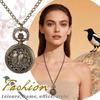 Pocket Watch Bird Antique Analog Display Waterproof Pendant Necklace Chain Bronze