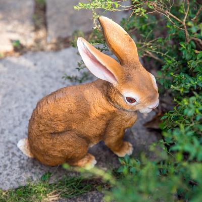 Creative Outdoor patio Resin Simulation rabbit Garden decoration crafts grass landscape sculpture Resin animal Home decoration
