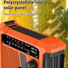 SOS Alarm Solar Power Emergency Radio With Flashlight AM/FM Radio Hand Crank Radio  Survival