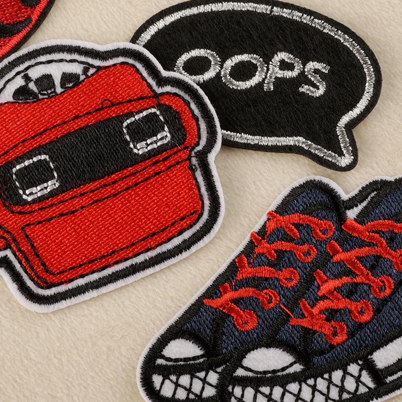 Cartoon Letter Embroidery Iron-On Patch for Shoes and Scrapbooks