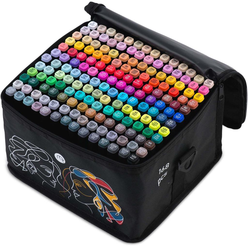 Nukido Nk-914 Alcohol Markers With Bag 168 Pcs