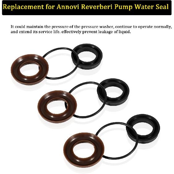 AR1857 Packing Kit 18mm XR Seal Repair Kit for Annovi Reverberi Pressure Washer Pump RK RKA XRC XRA