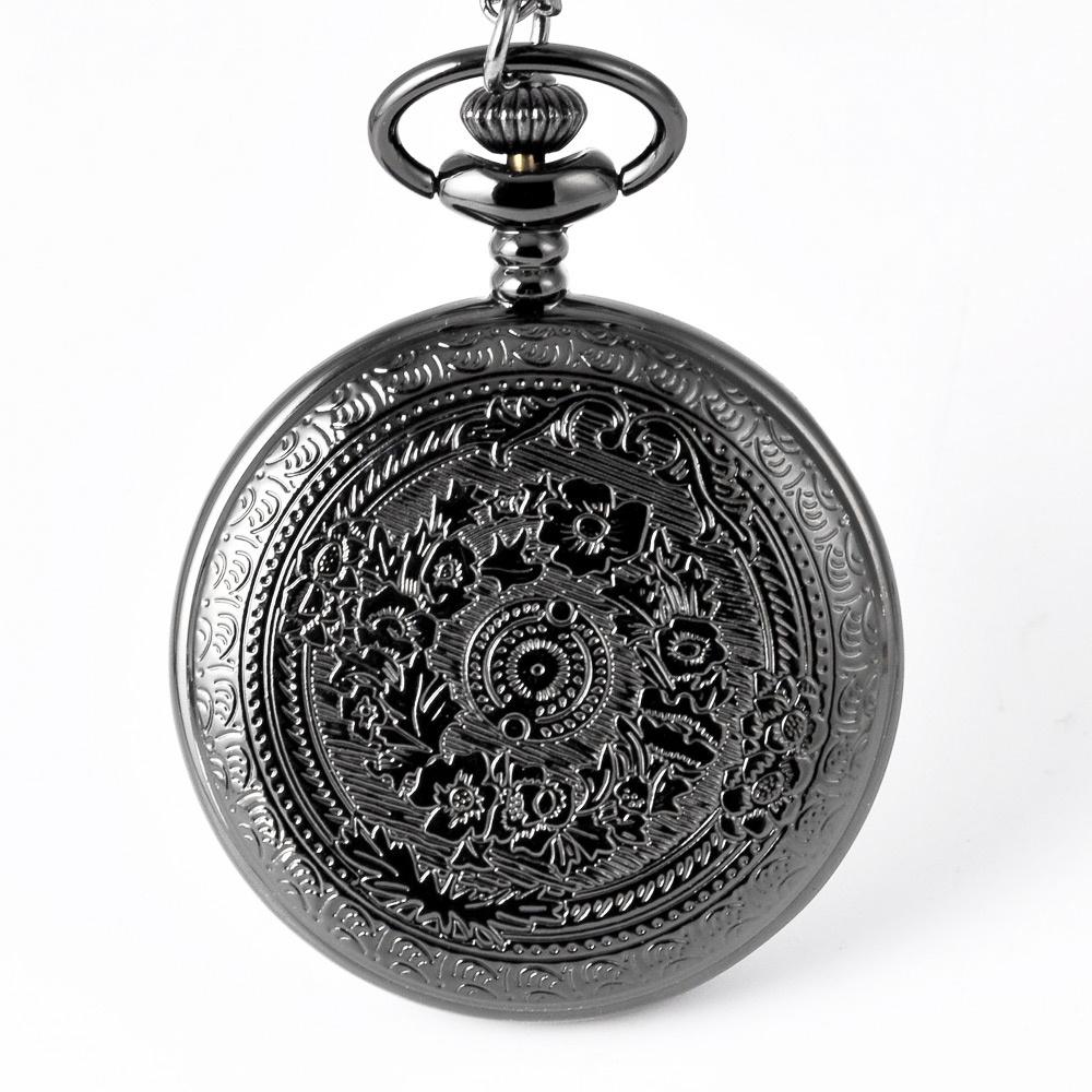 Vintage Round Pendant Pocket Watch for Son Roman Numeral Dial Chain Perfect Gift for Christmas Birthday Graduation