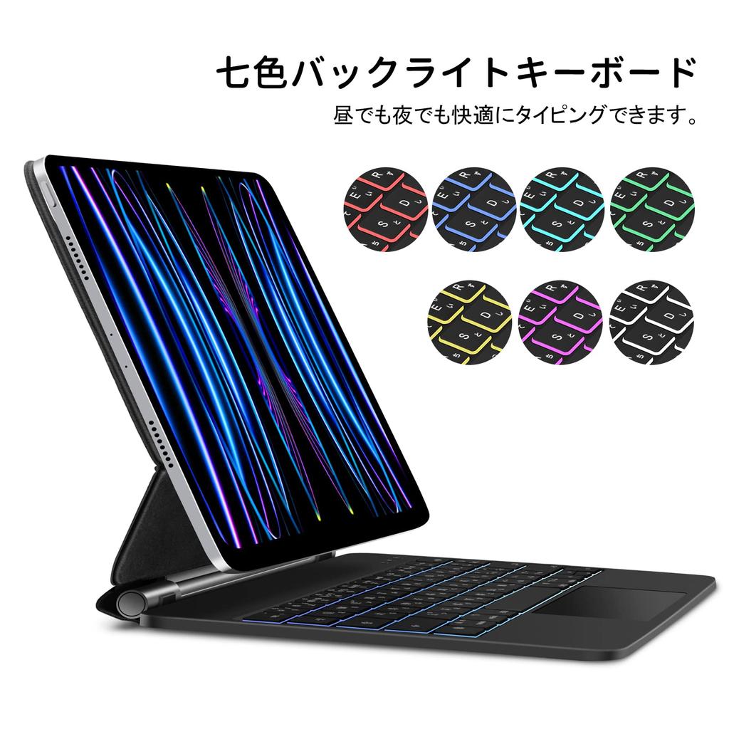 GOOJODOQ Magic Keyboard Case for iPad Air 6 (M2) 11-inch, compatible with iPad Pro 11 (1st/2nd/3rd/4th generation) and iPad Air 4th/5th/6th generation