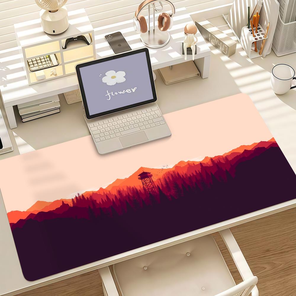 Game F-Firewatch Mouse Pad Anti Slip Rubber Edge Locked Thickened Laptop Gaming Desk Mat