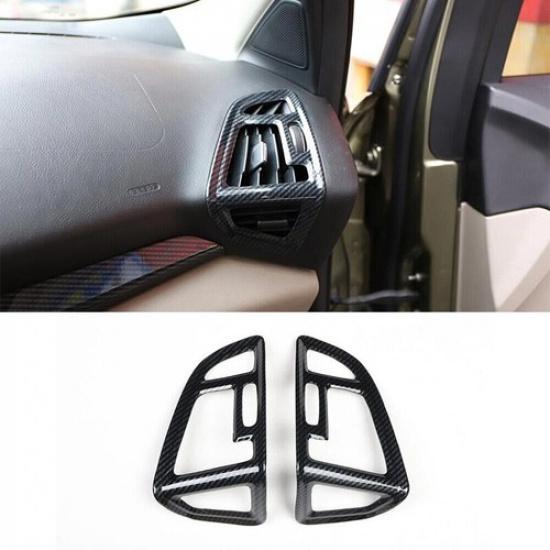 Front Side Vent Overlay Cover Trim Carbon Fiber For Ford Kuga Escape 2013-2015