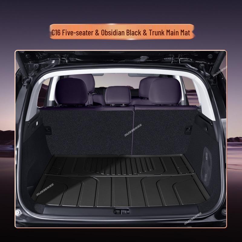 Leapmotor C16 Semi-Enclosed Trunk Mat: New Model Car Interior Carpet Tail Box Mat