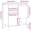 Sideboard Concrete Grey 60 x 35 x 70 cm Particleboard