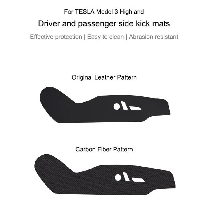 For TESLA Model 3 Highland 2024 Seat Side Door Anti Kick Mats Door Anti-kick Sticker Soil-proof Mat Scratch-resistant Cover Mats