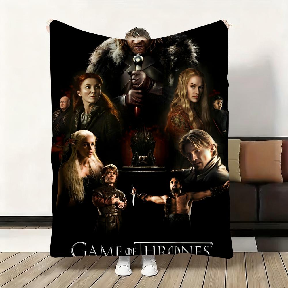 G-Game-Of-Thrones Drache Klassische Kuscheldecke Flanell Flauschig Weich Decke Warm Hautfreundlich Überwurf für Sofa Bett Büro Nickerchen Winter