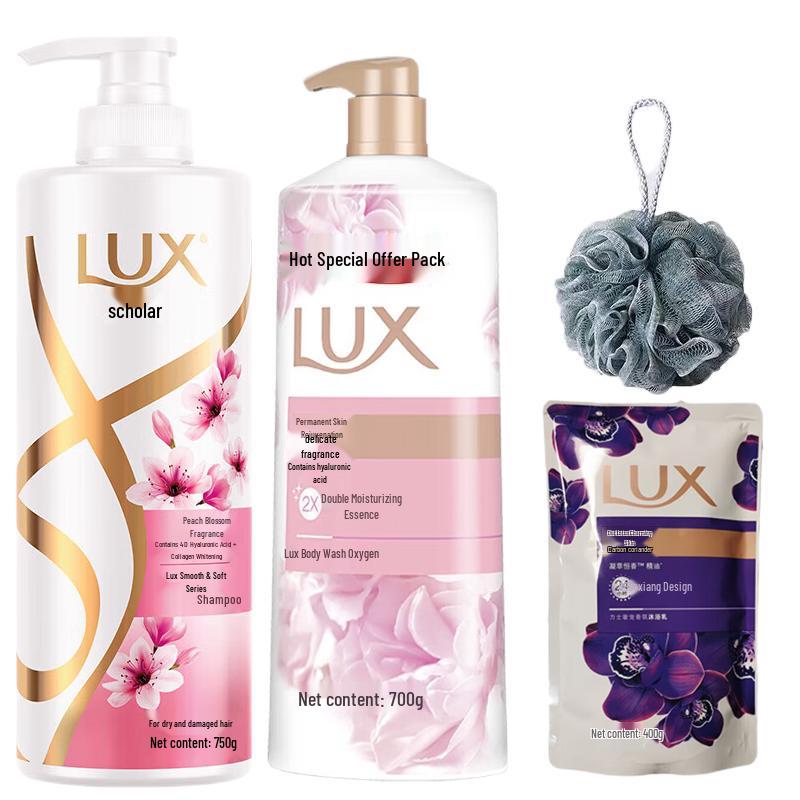 LUX Peach Blossom Shampoo & Body Wash Set