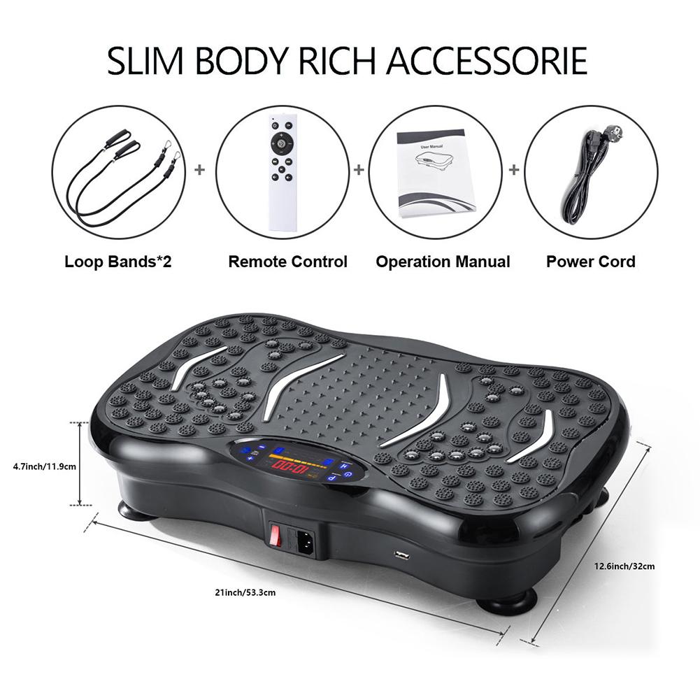 Fat Shaking Machine Adjustable Speed Vibration Plate Exercise Machine Workout Vibrate Stand Home Training Equipment
