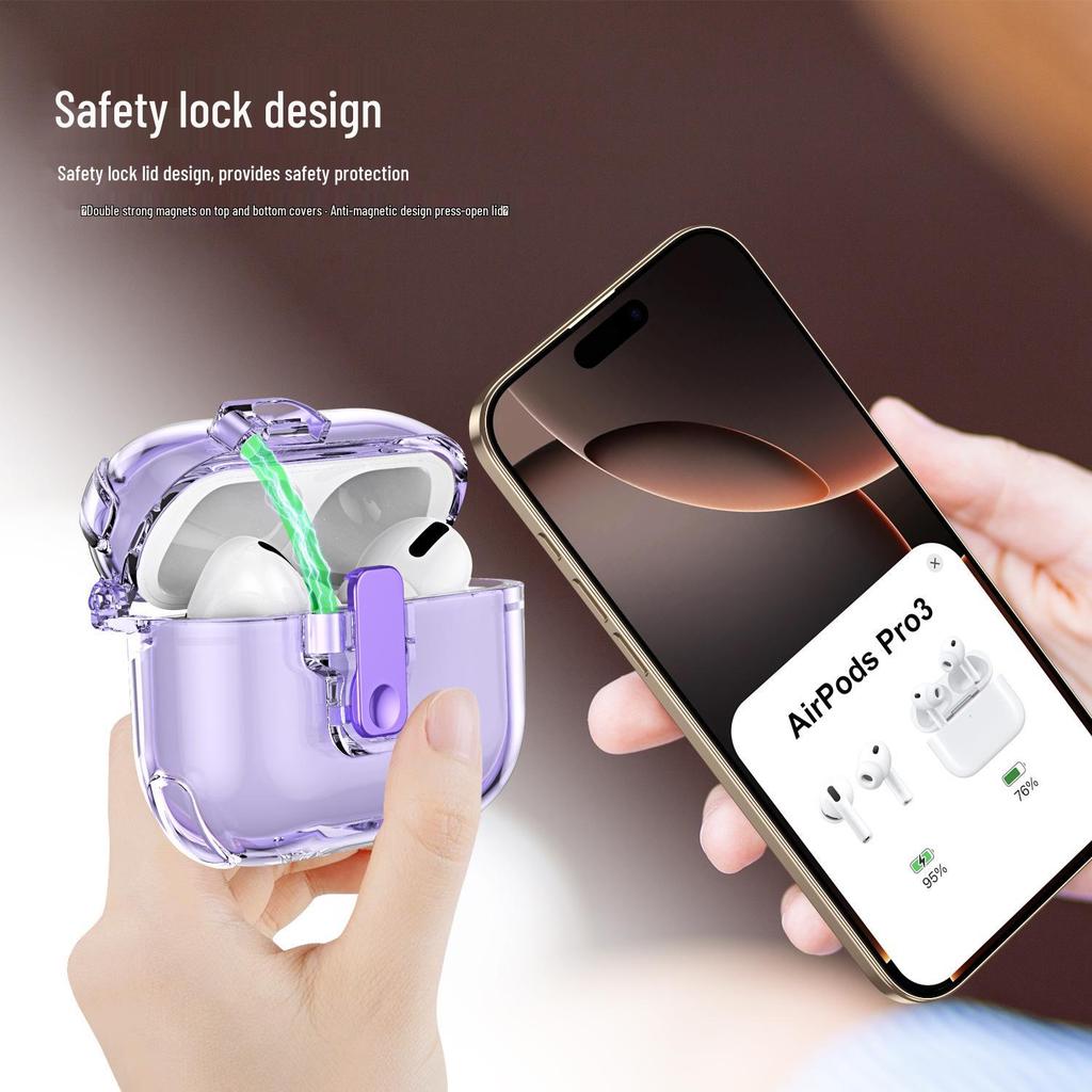 AirPods Pro 3/2 & 4 Bluetooth Earphone Protective Case with Auto-Open Lid