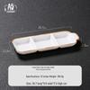 Melamine Dual-Compartment Dipping & Sauce Dish - Imitation Porcelain Tableware for Hot Pot & Barbecue