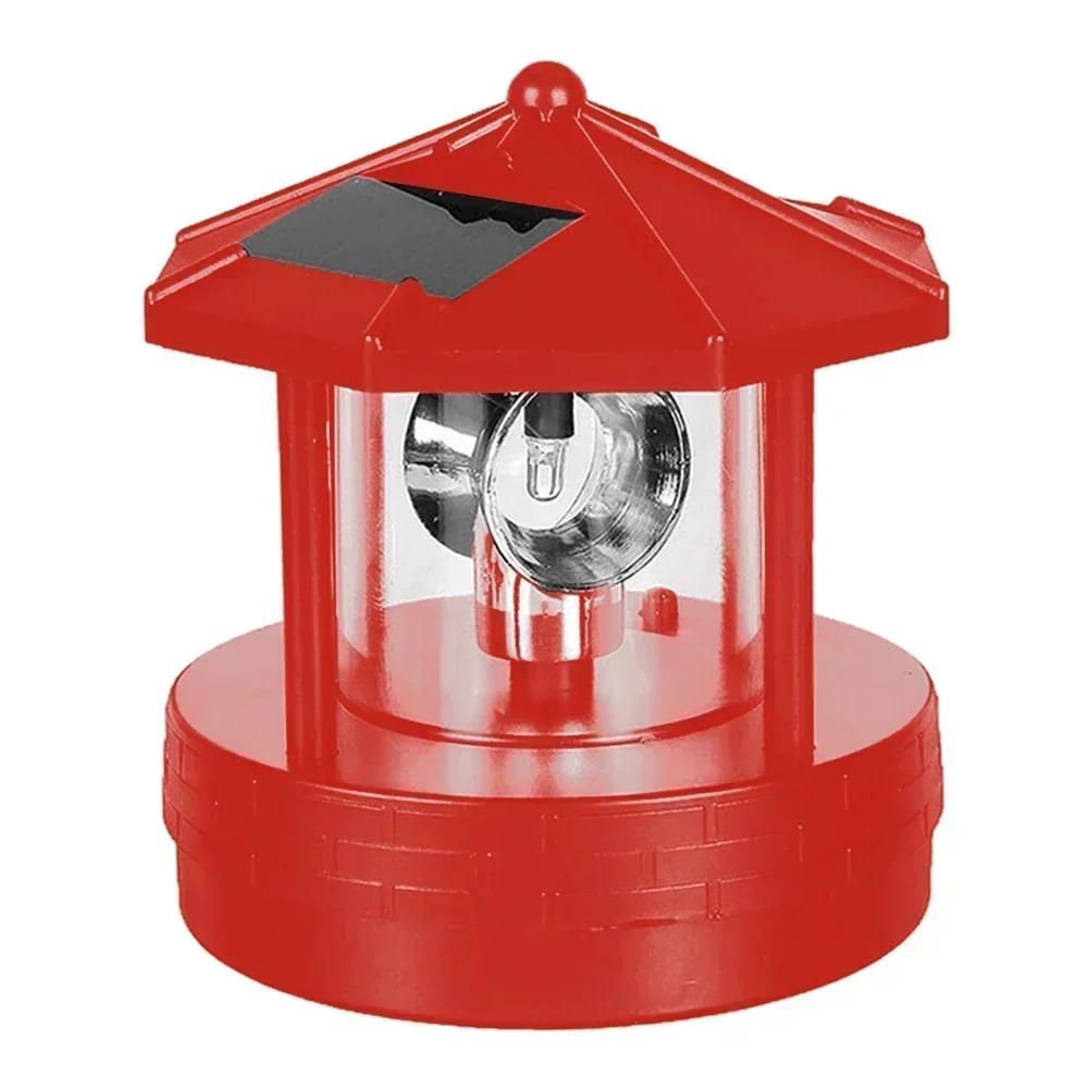 Solar Rotierender Leuchtturm LED Solarleuchten 360-Grad Rotierende Landschaftslampe Signalstrahler Lampe Für Garten Hof Straßenlicht