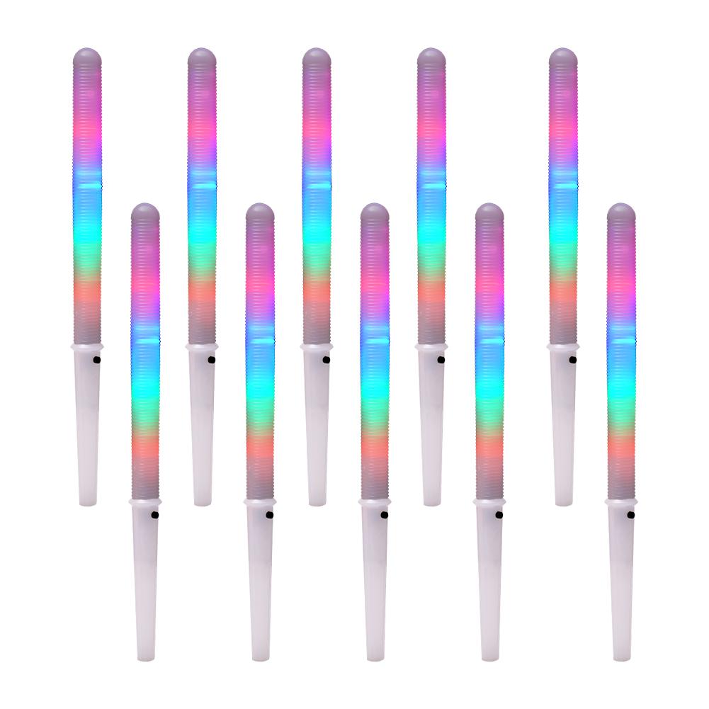 5/10pcs Colorful LED Glow Sticks Cotton Candy Cones Glowing Marshmallows Sticks  Reusable LED Cotton Candy Sticks Party Supply