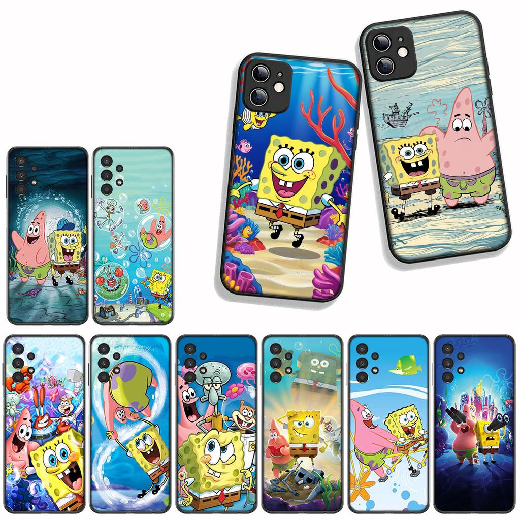 for Samsung Galaxy A07 A13 A12 A23 A50 A51 A52 A53 A70 A71 A72 A04 Note 20 9 8 10 Case S-Sponges Bobs S-SpongeBobs s-SquarePant